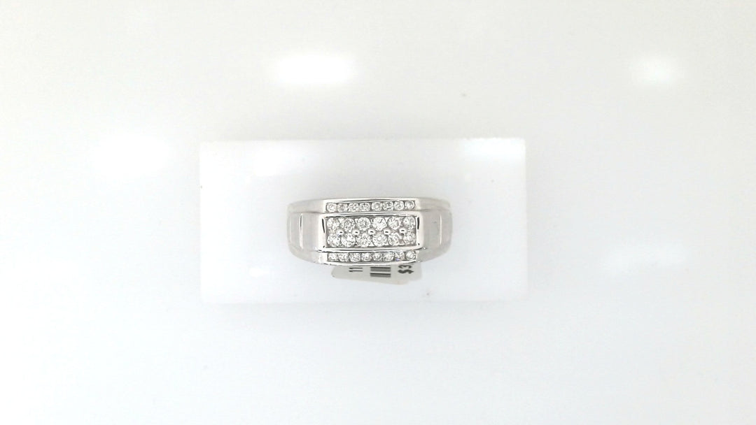 14K White Gold Prong-Set Men&