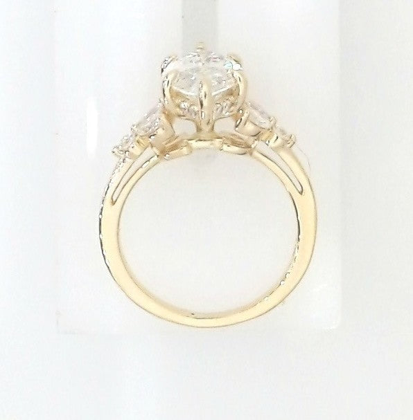 Yellow 14 Karat Halo Ring