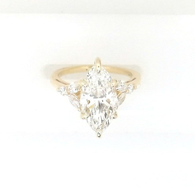 Yellow 14 Karat Halo Ring