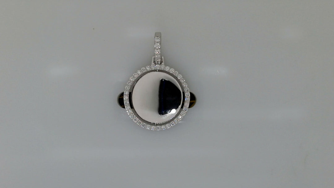 White Sterling Silver Picture  = 1.00Twt Round F/G Vvs2 Diamonds