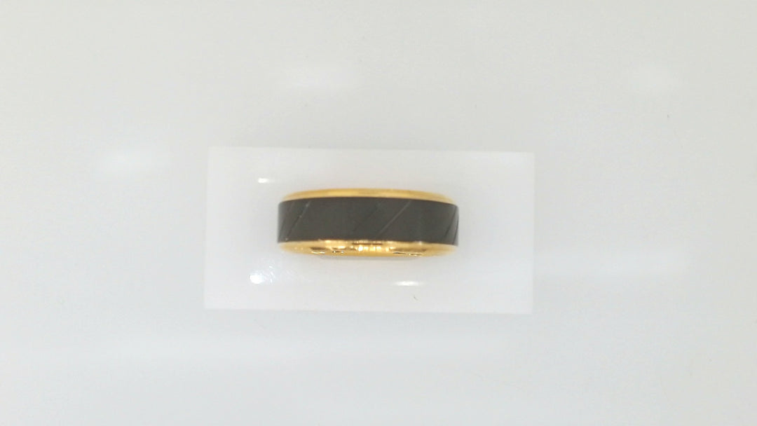 Two-Tone Wedding Band Size 12 Mm 8 Metal Type: Tungsten