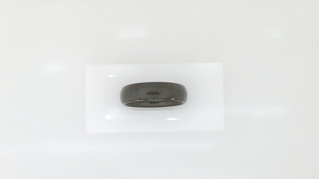 Black Wedding Band Size 9.5 Mm 6 Metal Type: Tungsten