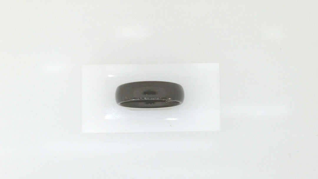 Black Wedding Band Size 10 Mm 6 Metal Type: Tungsten