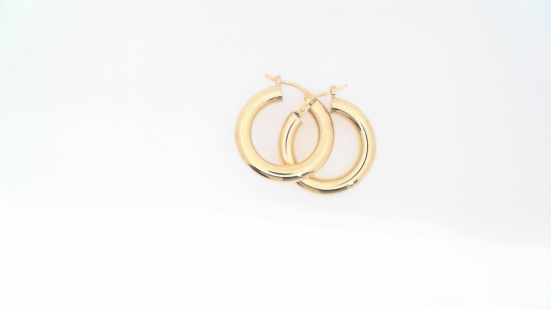 14K Yellow Gold Small Hoop Earrings
