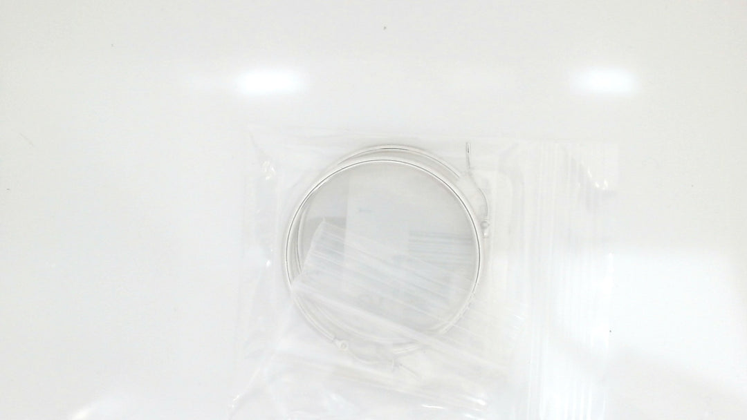 14K White Gold Polished Lightweight Tube Hoop Earrings, 2x35mm