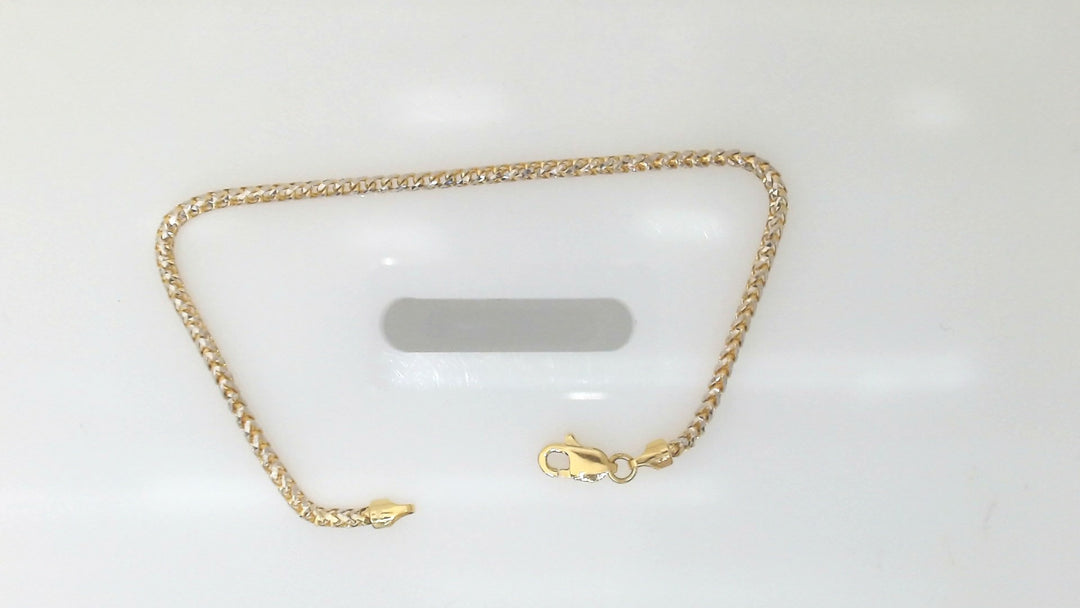 Two-Tone 14 Karat Diamond Cut Chain Length 7 Weight 4.3 Mm 2 Style: Franco
MM Width: 2
Gram Weight: 4.3