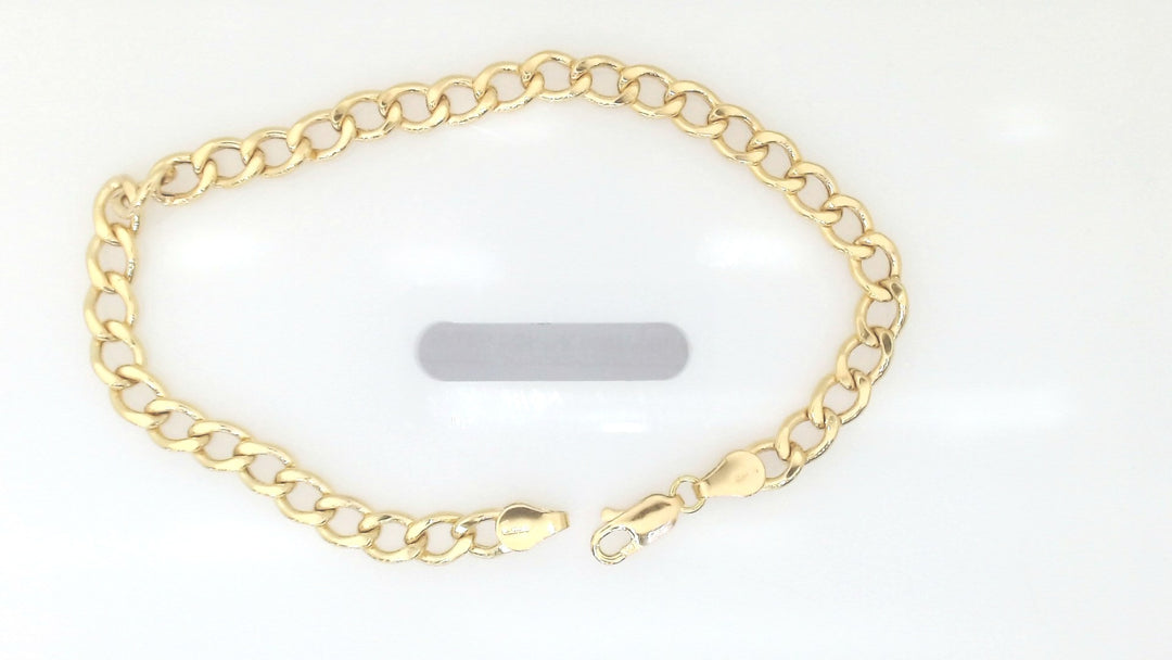 Yellow 18 Karat Curb Bracelet Length 8.5 Weight 6.8 Mm 5.7
