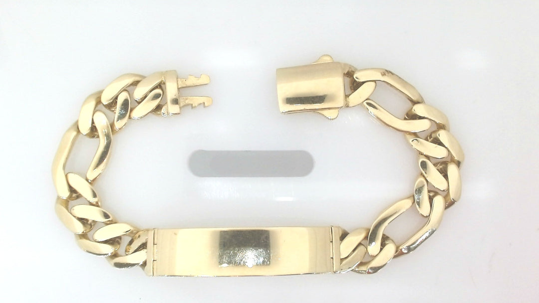 Yellow 10 Karat Id Bracelet Length 8 Weight 21.6 Mm 12 MM Width: 12
Gram Weight: 21.6