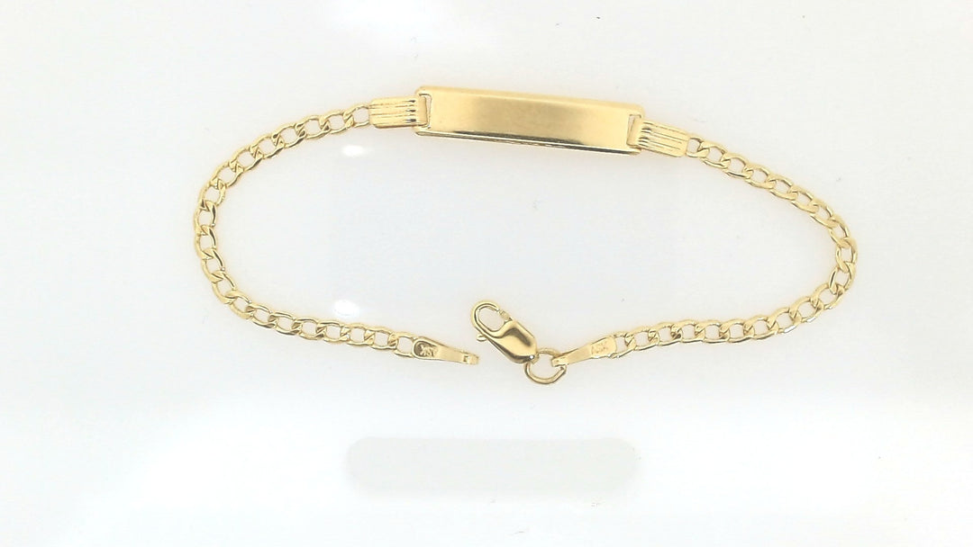Yellow 10 Karat Id Bracelet Length 5.75 Weight 1.6 Gram Weight: 1.6