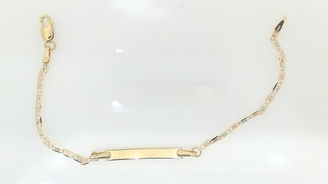 Yellow 10 Karat Id Bracelet Length 5.75 Weight 1.6 Gram Weight: 1.6