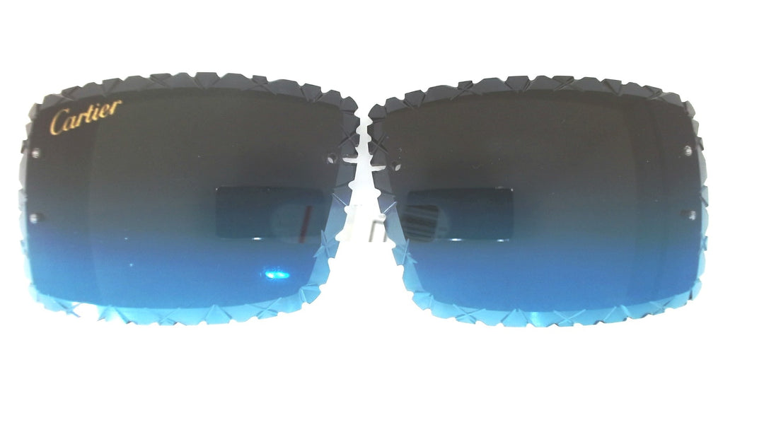 Cartier Black-to-Blue Gradient Sunglasses Lenses