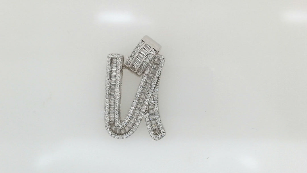 White Sterling Silver Charm