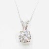 White 14 Karat Moissanite Pend