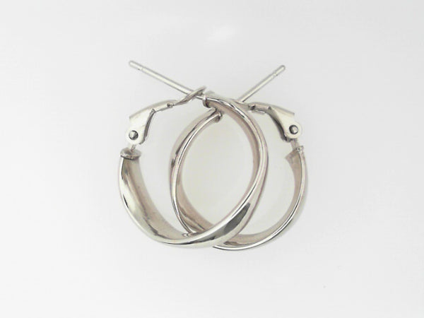 Lady's White 14 Karat Small Ho