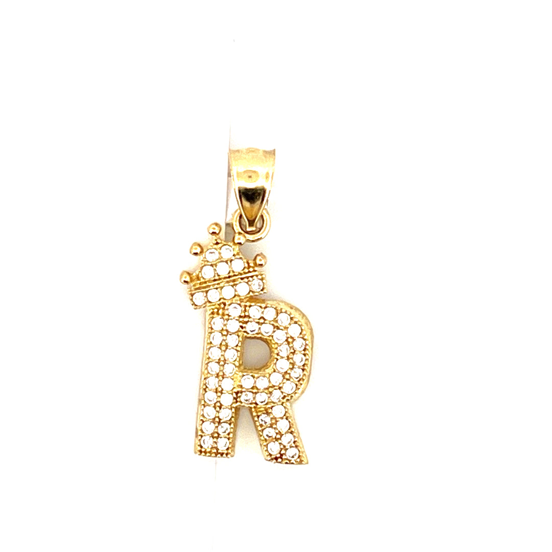 Yellow 10 Karat R Initials Cha