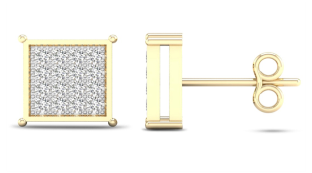 Yellow 10 Karat Stud Earrings