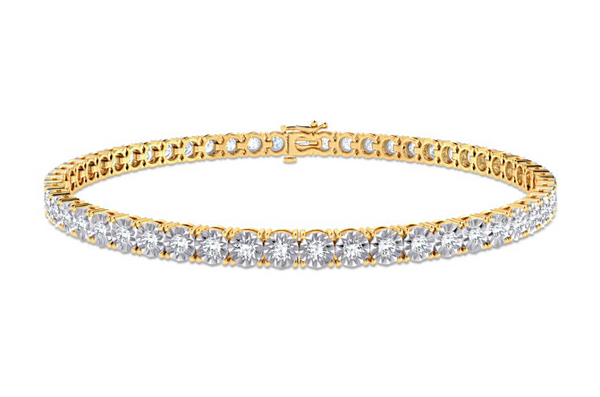 10k Yellow Gold Diamond Tennis Bracelet 1.00 TW