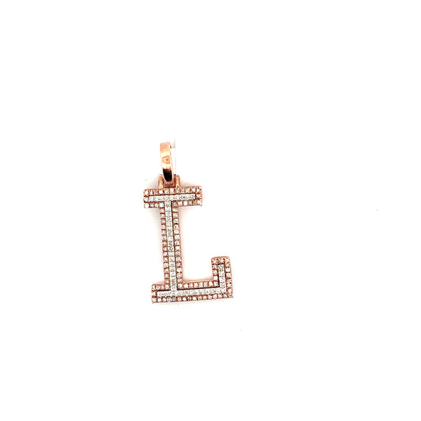 Two-Tone 10 Karat Initial Pend