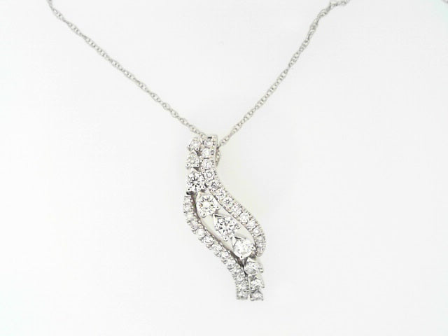 White 10 Karat Pendant Length