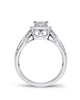 10K White Invisible set princess cut engagement ring