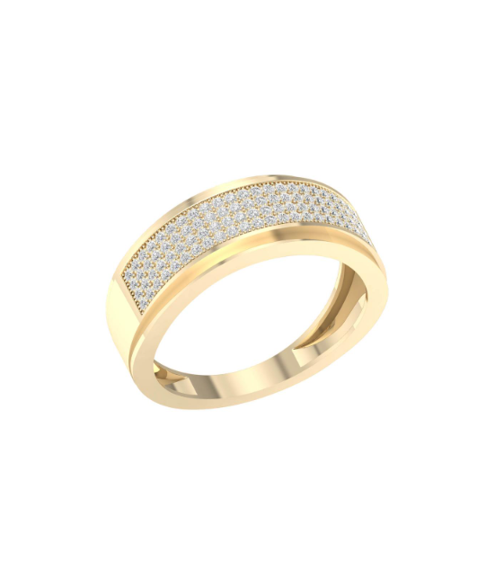 Yellow 10 Karat Pavé Men's Dia