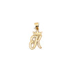 10k Yellow Gold Diamond Cut K Initial with crown