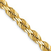 10k Yellow Gold Hollow Rope Chain 26 inch