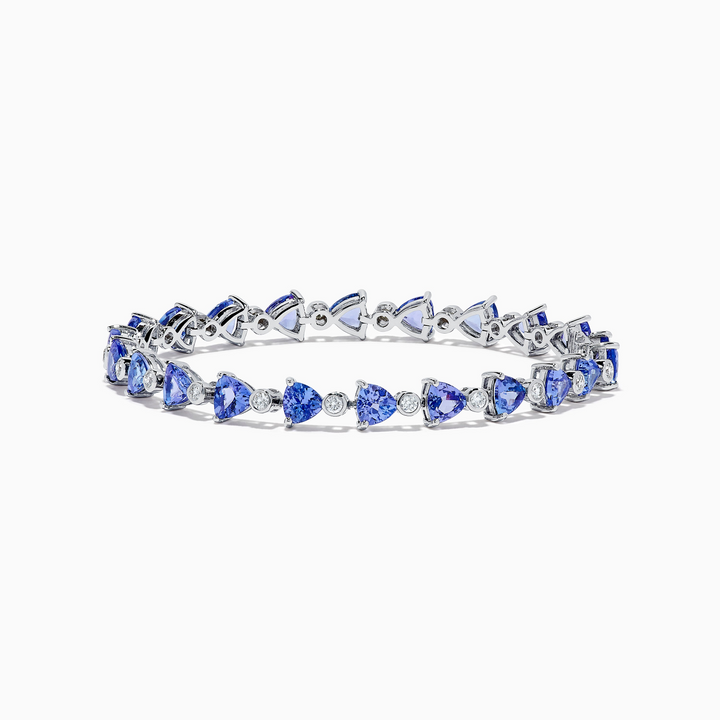 Effy 14K White Gold Tanzanite Tennis Bracelet, 6.40 ct, 7 inch