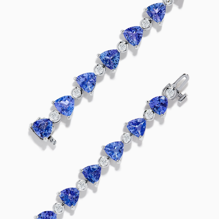 Effy 14K White Gold Tanzanite Tennis Bracelet, 6.40 ct, 7 inch