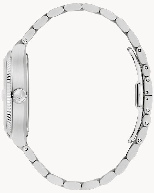 Bulova Super Seville Stainless Steel Watch, Green Dial