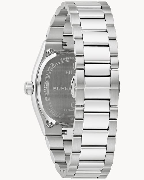 Bulova Super Seville Stainless Steel Watch, Green Dial