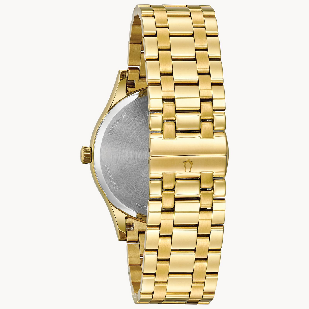 Bulova Diamonds Gold-Tone Watch, 8 Diamond Dial