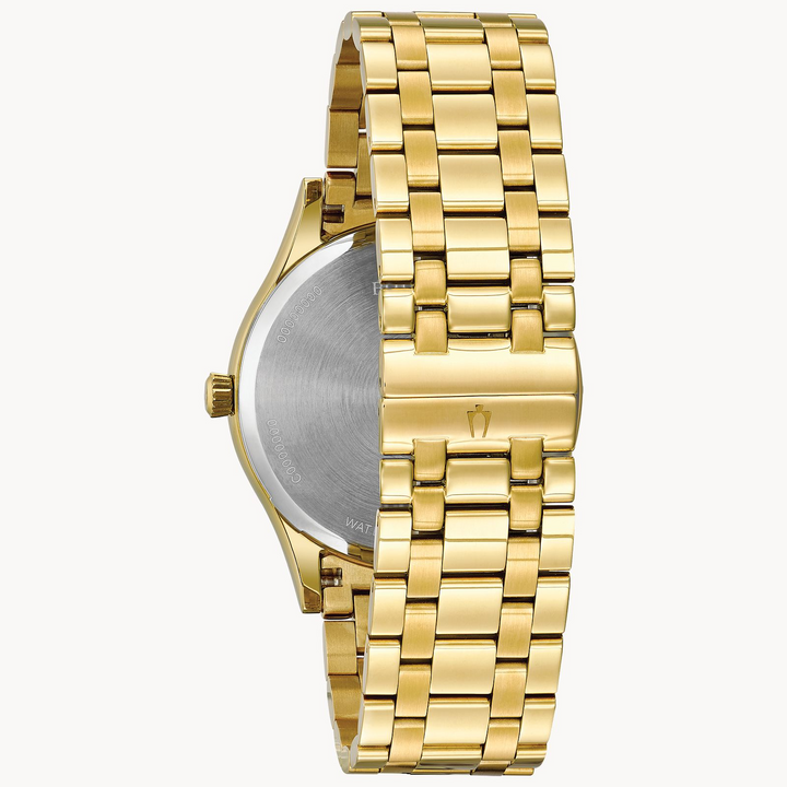 Bulova Diamonds Gold-Tone Watch, 8 Diamond Dial
