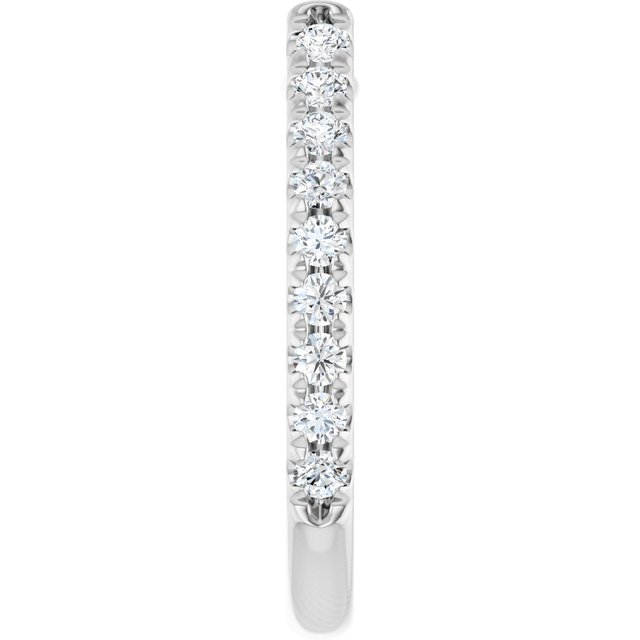 14K White Gold Diamond Accent Ring Setting, 0.50 ct, Size 7