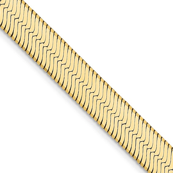 14K Yellow Gold Herringbone Chain, 20 inch, 6.5mm