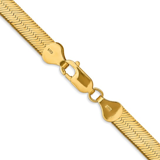 14K Yellow Gold Herringbone Chain, 20 inch, 6.5mm