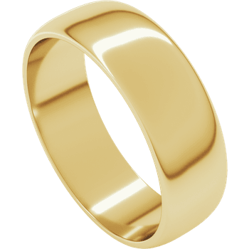 14K Yellow Gold Men’s Wedding Band, 6mm, Size 10