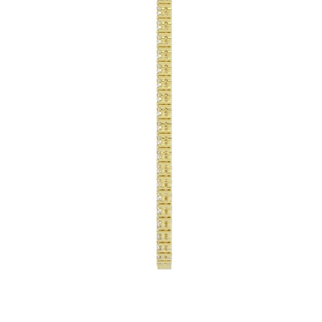 14K Yellow Gold Lab-Grown Diamond Tennis Chain, 10.32 ct, 18 inch, 2.5mm