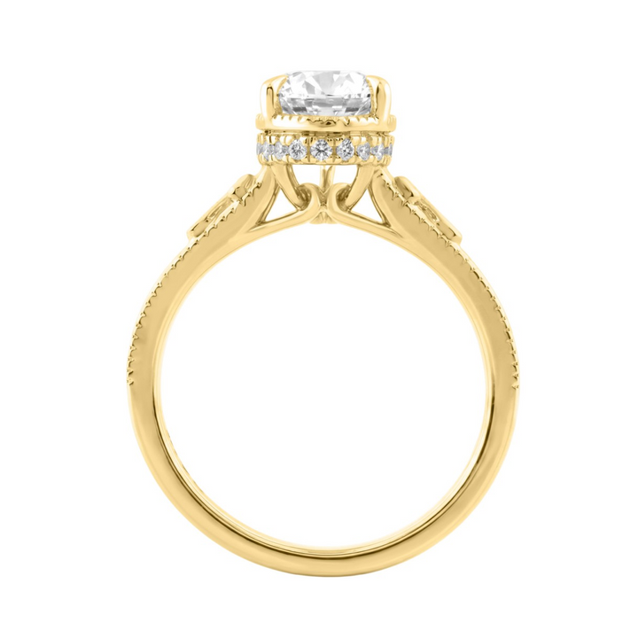 14K Yellow Gold Lab-Grown Pear Solitaire Engagement Ring, 2.15 ct