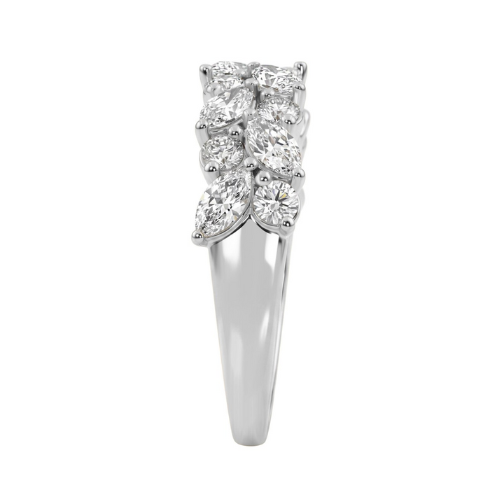 14K White Gold Lab-Grown Round Diamond Fashion Ring, 1.33 ct