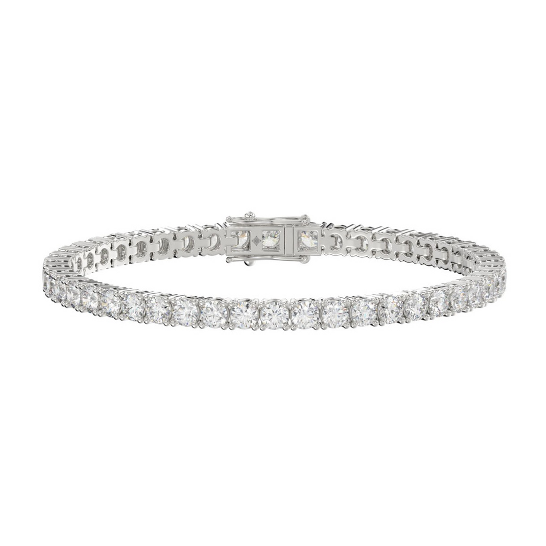 White 14 Karat Tennis Bracelet Length 7 = 5.00TWT Round VS1 Diamonds