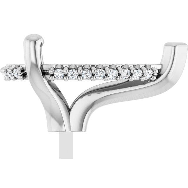 2000867;14KW;12X8mm PEAR;.05 CTW;P;NATURAL DIAMOND SEMI-SET HIDDEN HALO V-END PEG SETTING