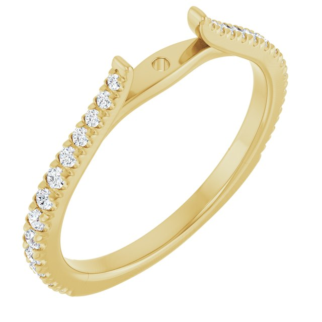 SH754;14KY;2.2mm WIDTH;4.9mm SPAN;1/4 CTW;P;DIAMOND ACCENTED SHANK FOR PEG SETTING
