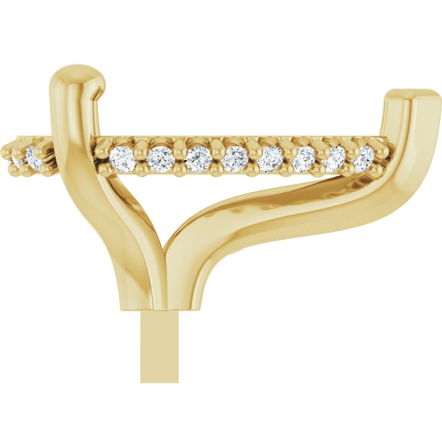 2000867;14KY;10X7mm PEAR;.04 CTW;P;LAB-GROWN DIAMOND SEMI-SET HIDDEN HALO V-END PEG SETTING
