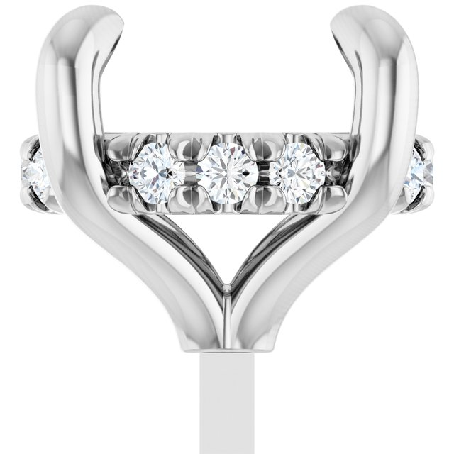 2002789;14KW;8mm ROUND;.08 CTW;P;LAB-GROWN DIAMOND SEMI-SET 4-CLAW PRONG HIDDEN HALO-STYLE LOW PEG SETTING