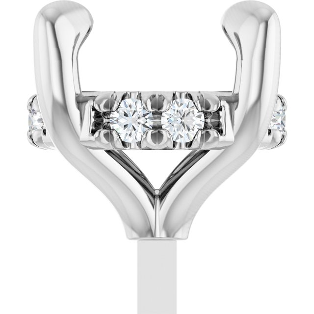 2002789;14KW;7mm ROUND;.05 CTW;P;LAB-GROWN DIAMOND SEMI-SET 4-CLAW PRONG HIDDEN HALO-STYLE LOW PEG SETTING