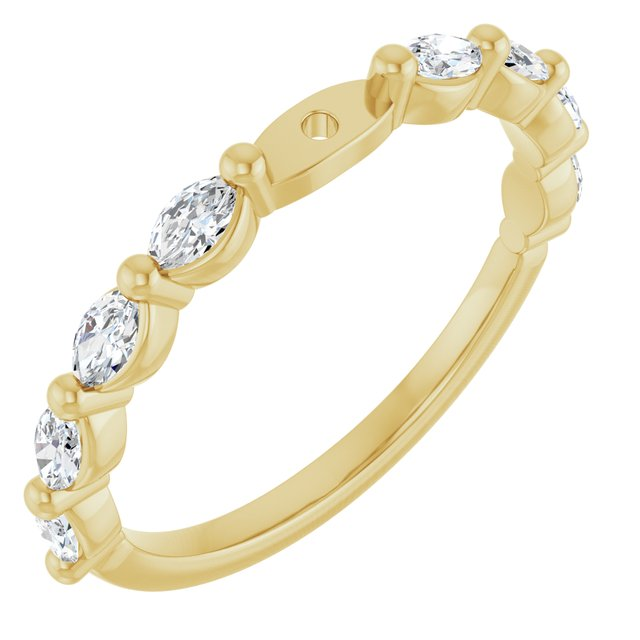 SH670;14KY;4mm SPAN;3X1.5mm MARQUISE;1/4 CTW;P;LAB-GROWN DIAMOND PEG SHANK