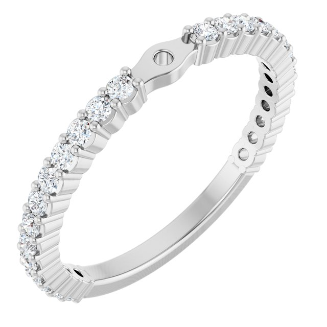 SH672;14KW;1.5mm ROUND;3.8mm SPAN;3/8 CTW;P;LAB-GROWN DIAMOND ACCENTED SHANK FOR PEG SETTING
