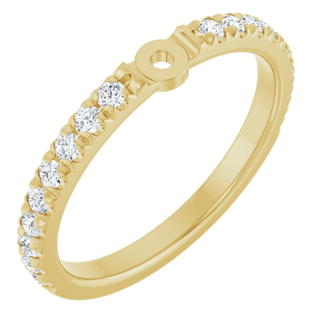 SH706;14KY;1.7mm ROUND;1/3 CTW;P;LAB-GROWN DIAMOND ACCENTED FRENCH SET SHANK FOR PEG SETTING