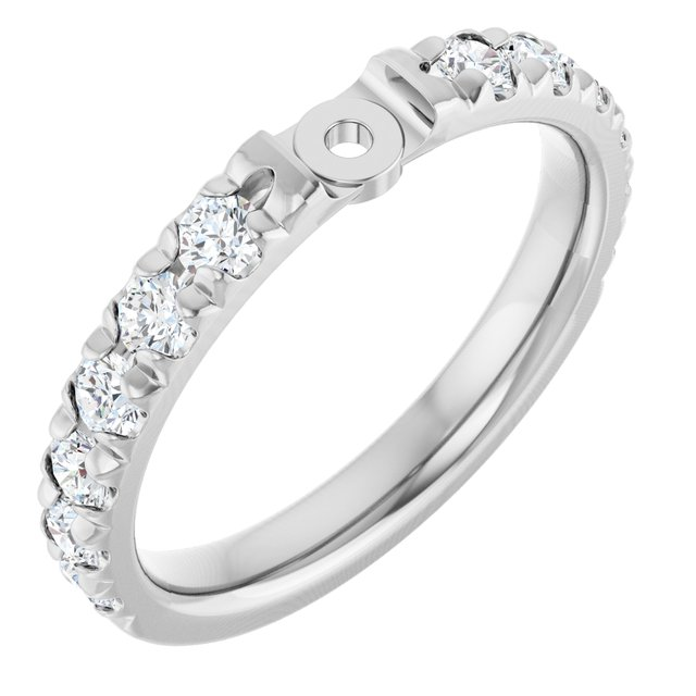 SH706;14KW;3mm ROUND;9/10 CTW;P;LAB-GROWN DIAMOND ACCENTED FRENCH SET SHANK FOR PEG SETTING
